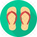 Beach Slippers Slippers Flip Flops Icon