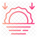 Beach Sunset Scenery Icon