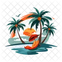 Beach sunset  Icon