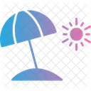 Beach Umbrella Summer Vacation Icon
