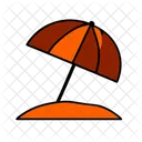 Beach Umbrella Summer Vacation Icon