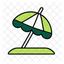 Beach Umbrella Summer Vacation Icon