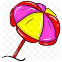 Beach Umbrella Parasol Insurance Icon