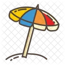 Beach Umbrella Sea Ocean Icon
