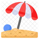 Beach Umbrella Ball Icon