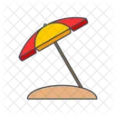 Umbrella Beach Summer Icon