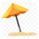 Summer Sand Bucket Beach Umbrella Icon