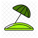 Beach Umbrella Summer Vacation Icon