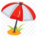 Beach Umbrella Sunshade Shade Icon