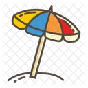 Beach Umbrella Sea Ocean Icon