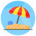 Beach Umbrella Ball Icon