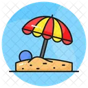 Beach Umbrella Ball Icon
