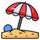 Beach Umbrella Ball Icon