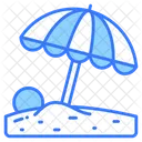Beach Umbrella Ball Icon