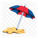 Beach Umbrella Beach Shade Sunshade Icon