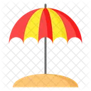 Beach Umbrella Ball Icon