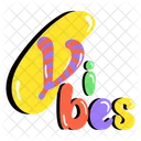 Beach Vibes Summer Vibes Flip Flop Icon