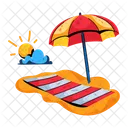 Beach View Beach Scenery Beach Umbrella Icon