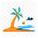 Beach View Beach Scenery Beach Tree Icon