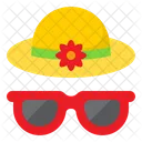 Beach Wear Beach Hat Floppy Hat Icon
