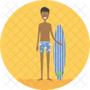 Beachman Beach Surf Icon