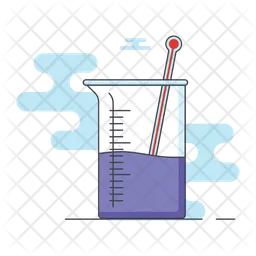 Beaker And Thermometer  Icon
