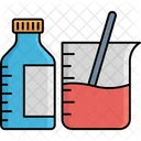 Beaker With Bottle Chemical Bottle Glass Beaker Icon