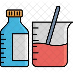 Beaker With Bottle  Icon