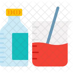 Beaker With Bottle  Icon