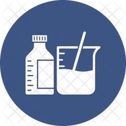 Beaker With Bottle  Icon