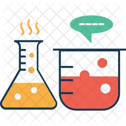 Beaker With Chat  Icon