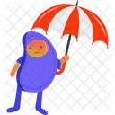 Bean With Umbrella  Icon