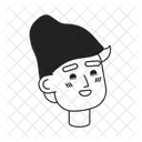Beanie hat boy caucasian  アイコン