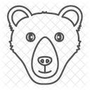 Bear Face Forest Icon