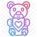 Bear Teddy Heart Icon