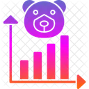 Bear Decreasing Economy Icon