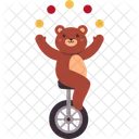 Bear Balancing on Unicycle  Icon