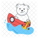 Bear Boating  Icon