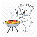 Hungry Bear Bear Cooking Outdoor Cooking Icon