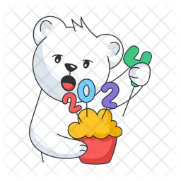 Bear Cupcake  Icon