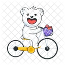 Bear Cycling  Icon