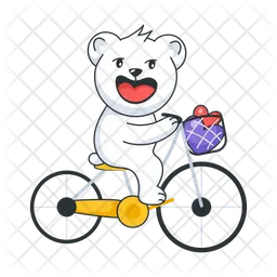 Bear Cycling  Icon
