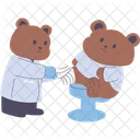 Bear Doctor Treats Patient  Icon