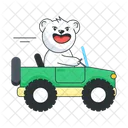 Bear Driving  Icon