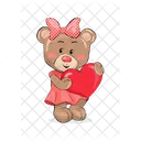 Teddy Heart Love Icon