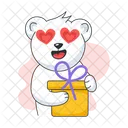 Bear Gift Bear Surprise Bear Present Icon