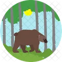 Bear In Forest Animal Bear Icône