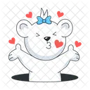 Bear Kissing  Icon