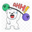 Bear Lifting Circus Weightlifter Circus Bodybuilder Icon