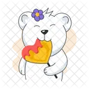 Bear Lollipop Bear Candy Bear Eating Icon